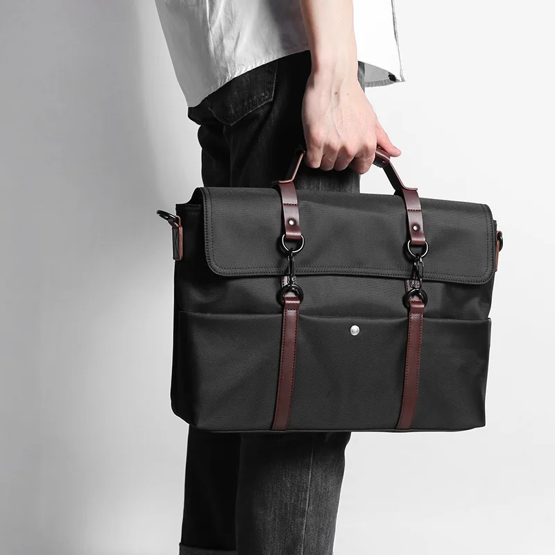 D-park Portable KUMON Waterproof Laptop Briefcase Fashion Business Men Handbags Crossbody Bag Men's Travel Bags