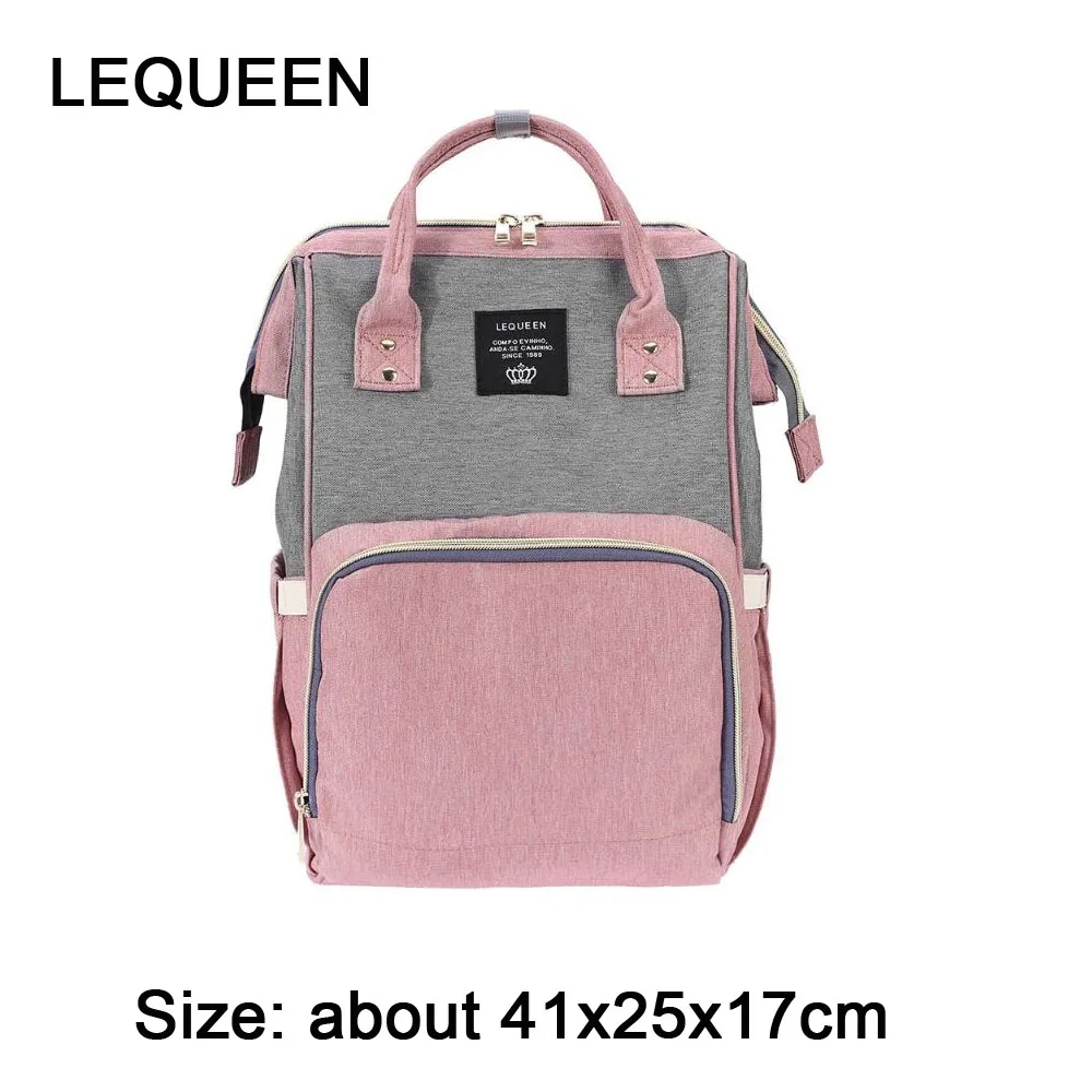 LEQUEEN сумка для подгузников для мам, сумка для подгузников для мам, Большая вместительная Детская сумка для Mo, рюкзак для путешествий, дизайнерская сумка bolsa maternid sac bebe - Цвет: 228831.01