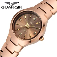 Femmes Montres 2016 GUANQIN Tungstène Acier Étanche Quartz Montre De Luxe Femmes Marque De Mode Montres Relogio Feminino