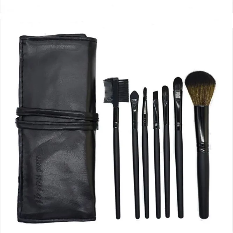 

Professional 7 PCS Makeup Brushes Set Tools Make-up Toiletry Kit Wool Brand Make Up Brush Set Case Cosmetic Foundation Brush