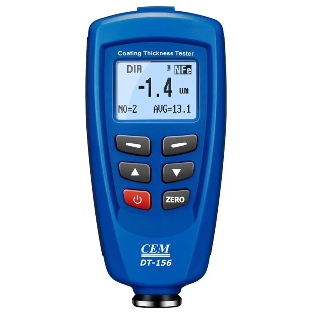 

DT-156 Digital Coating Thickness Coating Meter Tester 0 ~ 1250um With Embedded Auto F & NF Probe + USB Cable + CD Software