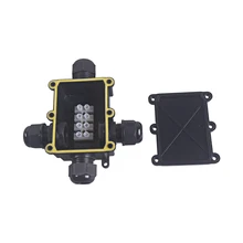 IP68 водонепроницаемый кабельный разъем железы электрическая или наружу 4-Way черный электрическая распределительная коробка PG13.5 кабельный сальник для герметизации провода внешний Диаметр 9-12 мм