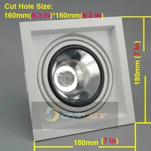 Дизайн, квадратный, 15 Вт 30 Вт 45 Вт COB светодиодный светильник, 1*15 Вт, 2*15 Вт, 3*15 Вт чип edison, 110V-240VAC светодиодный вентурный светильник