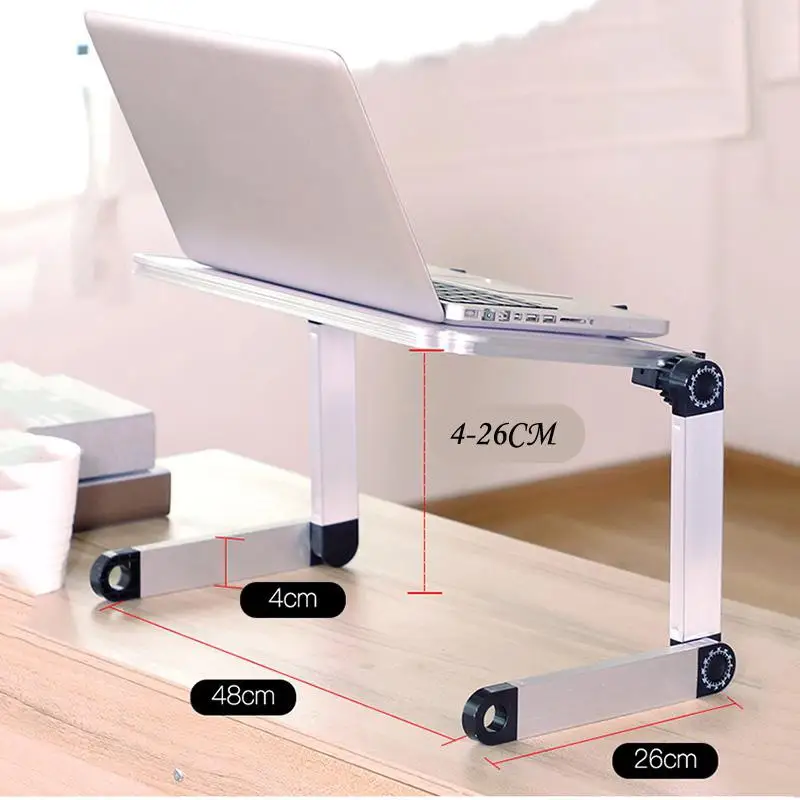  HobbyLane Alloy Laptop Stand Portable Foldable Adjustable Laptop Desk Computer Table Stand Tray Not