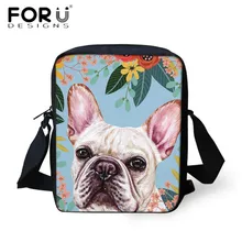FORUDESIGNS/Повседневные детские Наплечные сумки Joyful French Bulldog Boxer с принтом, многофункциональная сумка для Кроссбоди, Детская плечевая сумка