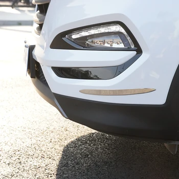 

For Hyundai Tucson 2015-2018 Stainless steel car front and rear back Bumper corner protection Cover trim frame edge board 4pcs