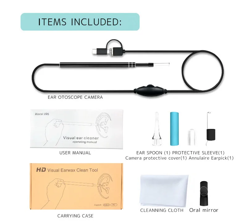 Multifunctional Endoscope for android Earpick 3-in-1 USB Ear Cleaning (3)