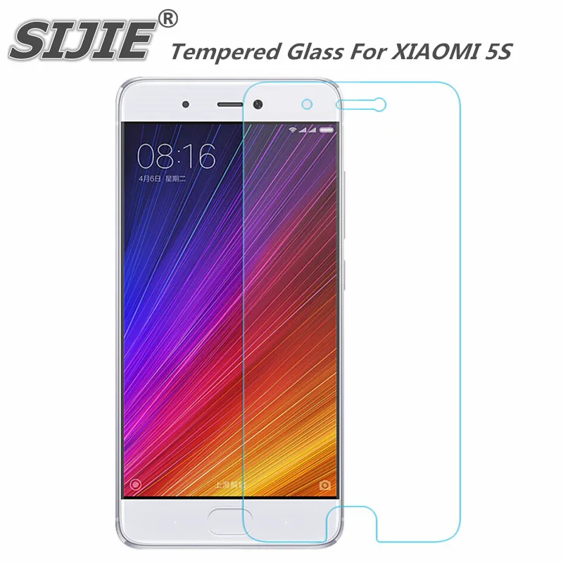 

SIJIE Tempered Glass For XIAOMI 5S 2.26mm Screen Protector protective film anti scratch front stronger real 9H hardness thin