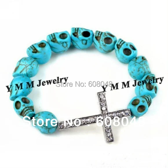 

Free Shipping Mygrillz Sideway Skull Bracelets DIY Cross Bracelet 5pcs/lot