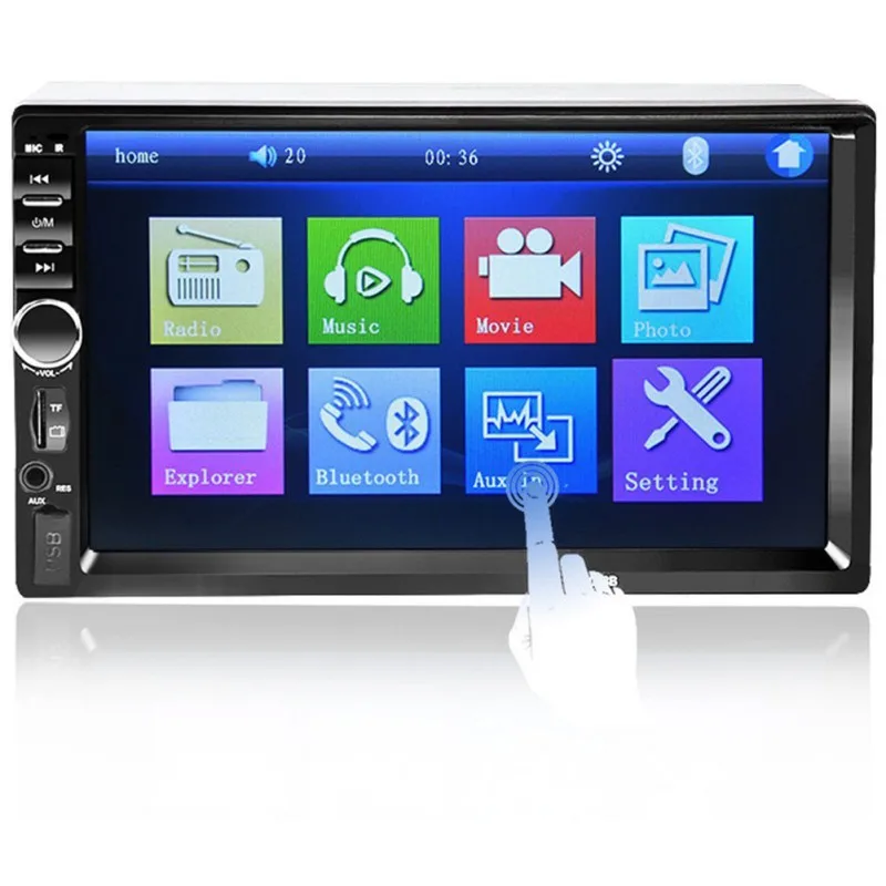 Автомагнитола 7018B 7 дюймовый сенсорный экран 2 DIN MP5 плеер Bluetooth TF USB FM