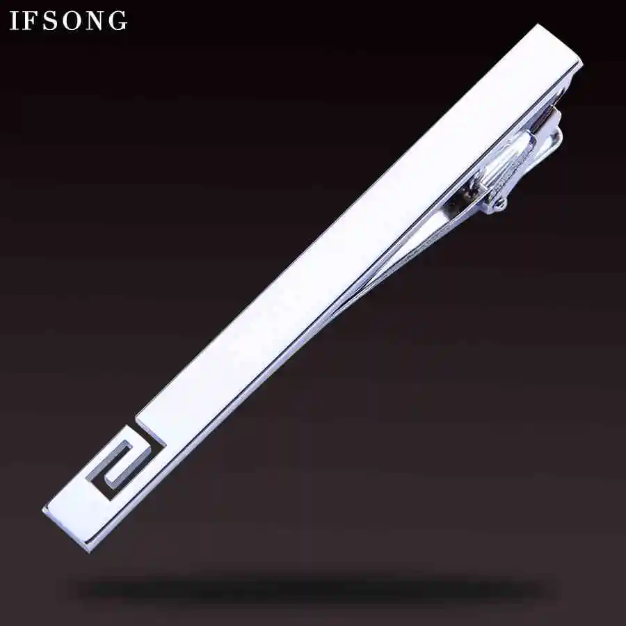 7cm men silver tie clips mens silver tie clip pin greek tie clip bar