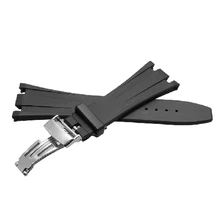 Watchband 28mm New High Quality Black Rubber watches mens Strap Band Fit 42mm Divers sport watches
