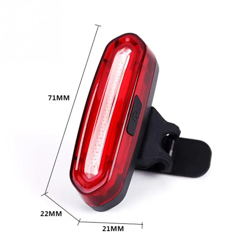 IPX 6 Rechargeable COB LED USB Mountain Bike Tail Light Taillight