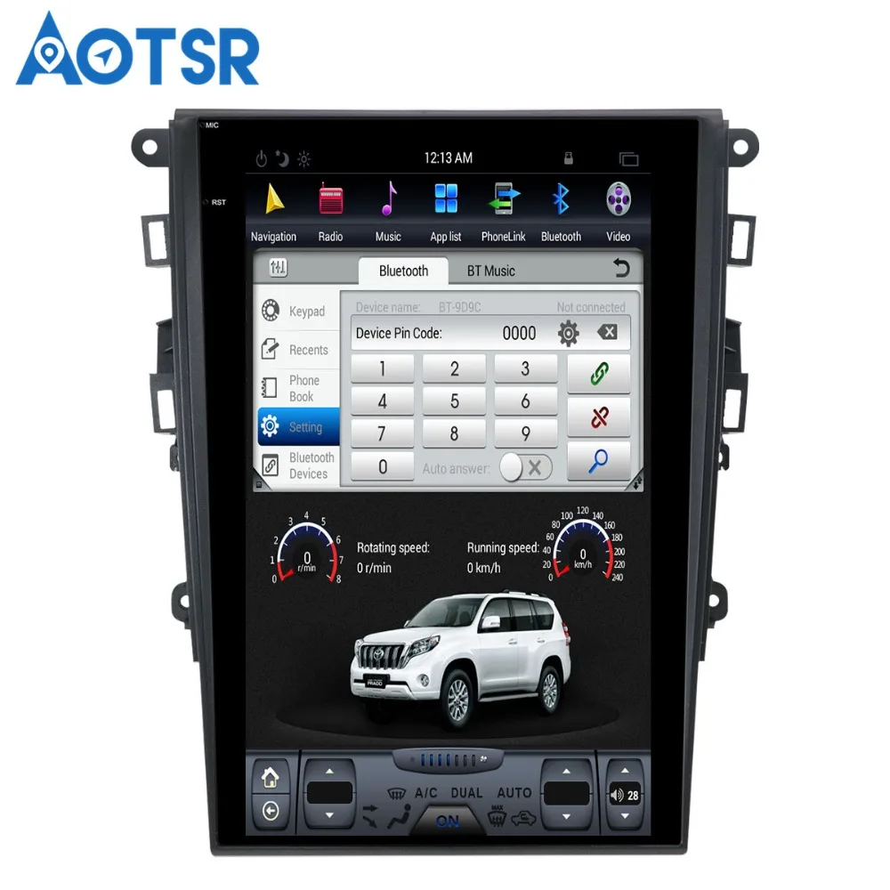 Sale 13.6 inch Android 8.1 4+64 Car GPS Navigation player For Ford Mondeo Fusion MK5 2017 + Headunit stereo multimedia radio carplay 2