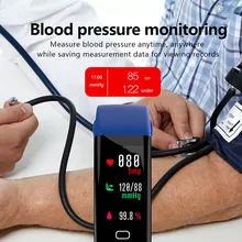 Лучшее качество, умный Браслет, цветной экран, IP68, водонепроницаемый, пульсометр, фитнес-браслет с кровяным давлением, кислородный монитор, Smartband