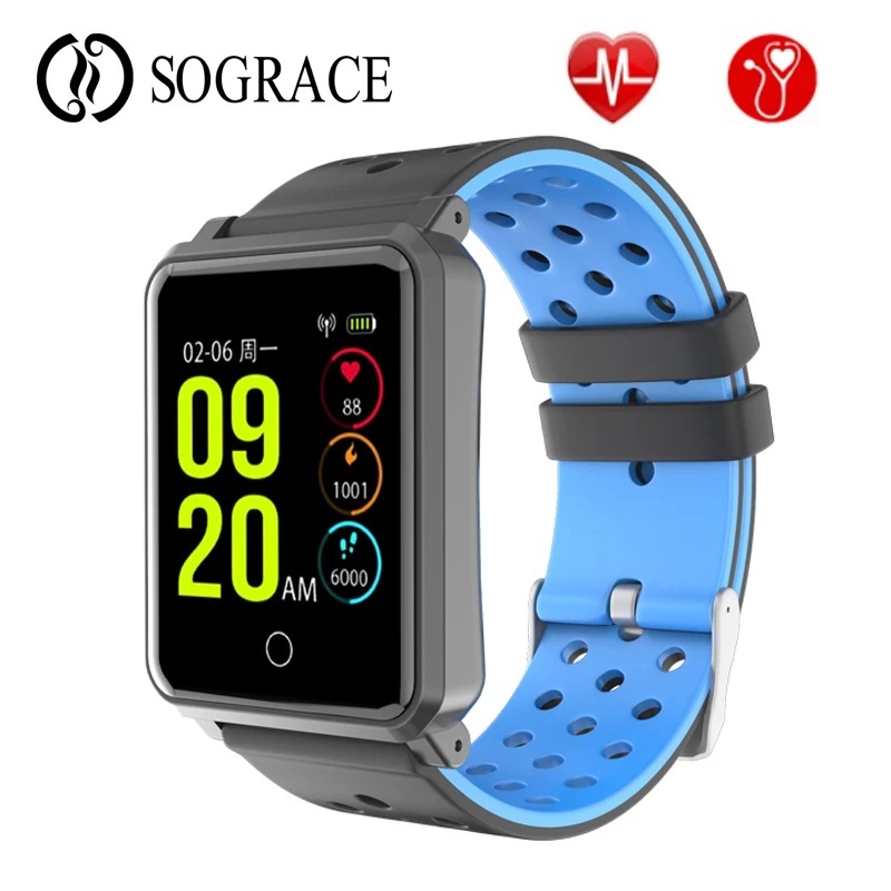 

HOT Smart Watch Clock Blood Pressure Watches 1.3inch Color Touch Screen Smartwatch IP68 Waterproof PPG Heart Rate Monitor Watch