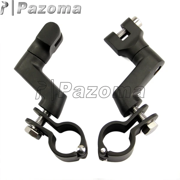 Chrome Motorcycle 1" Offset Peg Mounts Magnum Clamp For Harley Bobber Chopper Chrome Motorcycle 1" Offset Peg Mounts Magnum Clamp For Harley Bobber Chopper