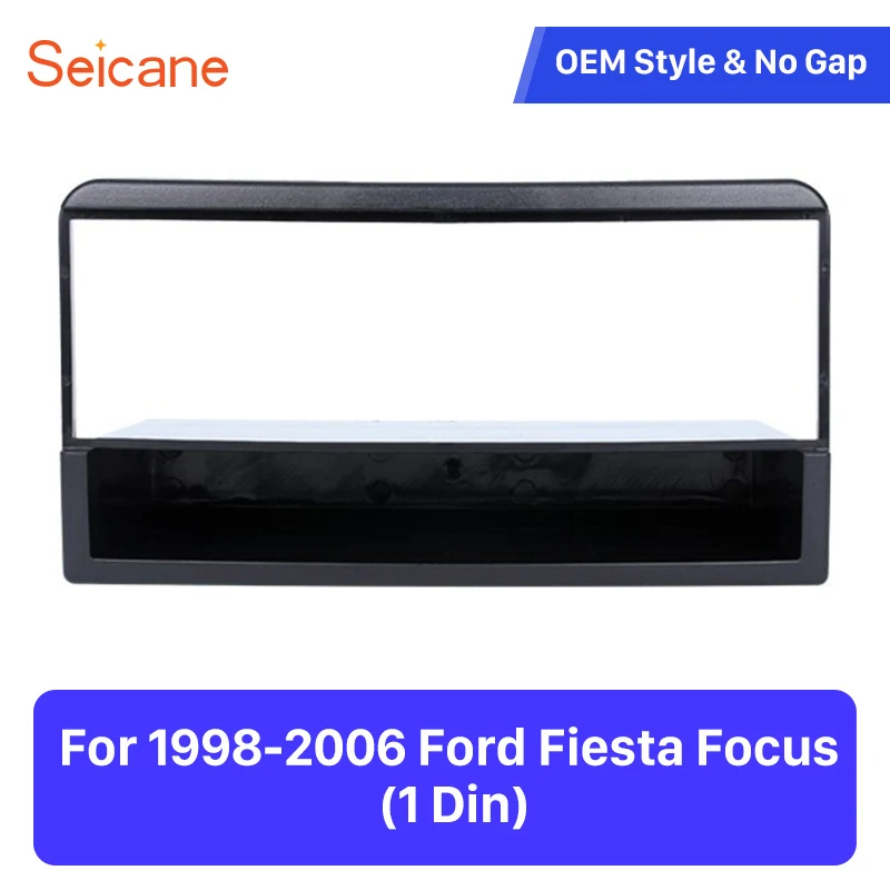 

Seicane One din Installation Panel Kit Trim Stereo Dashboard Auto Mount Frame Car Stereo Fascia for 1998-2006 Ford Fiesta Focus