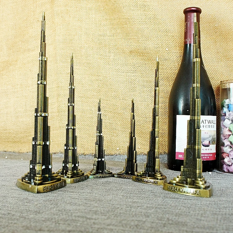 Креативное Ретро железное украшение Дубай башня Бурдж аль-арабский всемирно известный мини Ремесла фигурки и миниатюры подарок FG871