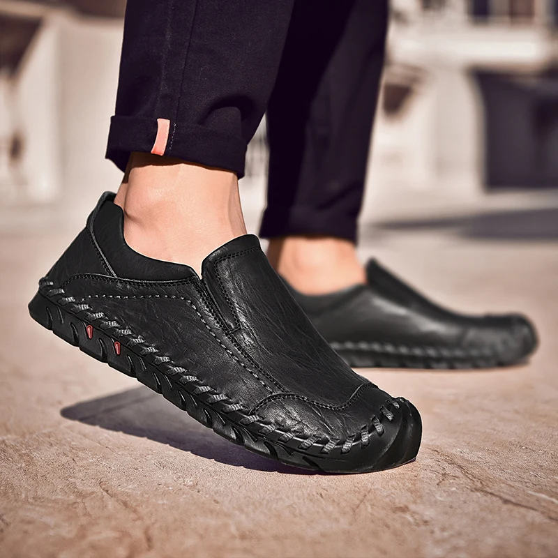 

Big size 38-45 Comfortable Men Casual Shoes Loafers Men Shoes Quality Genuine Leather Shoes Men Flats Hot Sale Moccasins Shoes 5