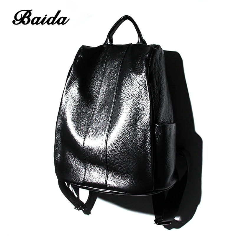 New Fashion Brand Women Genuine Leather Backpack Women's Backpacks for Teenage Girls Ladies Bags with Zippers School Bag Mochila New Fashion Brand Women Genuine Leather Backpack Women's Backpacks for Teenage Girls Ladies Bags with Zippers School Bag Mochila