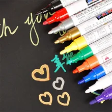 12 шт./партия на масляной основе металлический маркерпен Стекло Металл Дерево резиновый камень пластиковая бумага виниловая кожа холст мелкая точка Краска Маркер