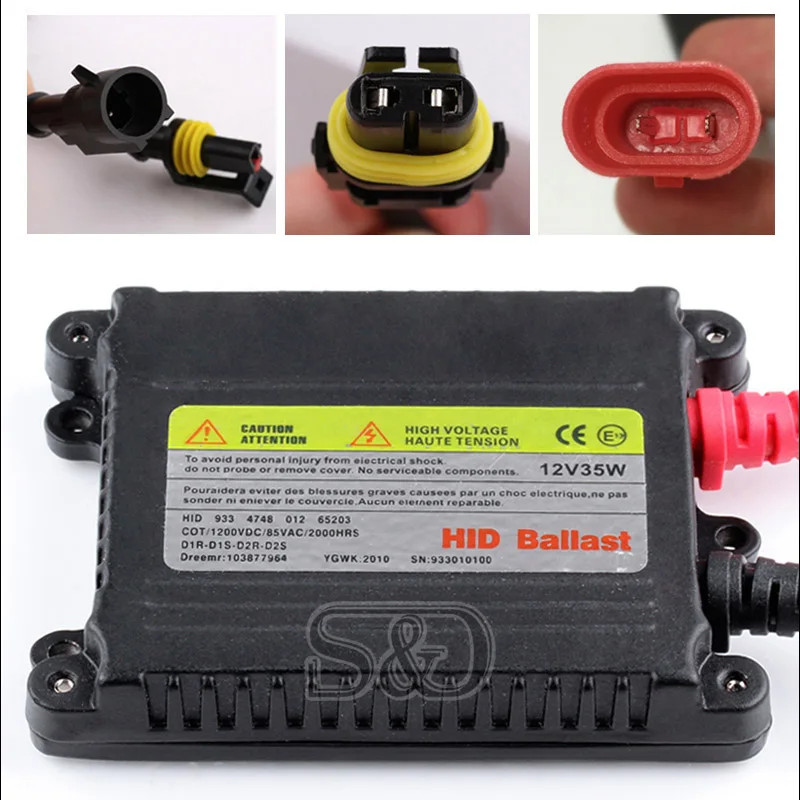 2 pcs HID Slim electronic DC ballast 12V 35W/55W for xenon h1 h3 h7 h11 9005 9006 880 881 Single Beam Car Lights accessories