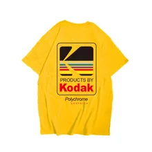 Новинка, высокое качество, логотип Kodak, Мужская футболка, для фотографа, Ретро стиль, круглый ворот, футболки, хлопок, повседневные, футболки, мужские, Harajuku, Топ