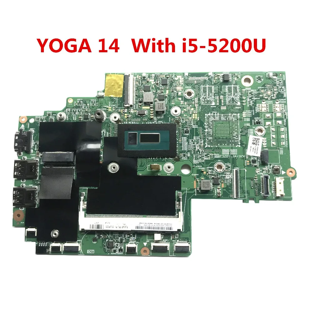 For Lenovo YOGA 14 YOGA14 Laptop Motherboard FRU:00UP320 448.01110.0021 With i5-5200U CPU MainBoard 100% Tested Fast Ship | Компьютеры и