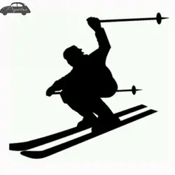 Pegatina наклейка с лыжником зимние спортивные наклейка в виде снежинки лыжный плакаты виниловые наклейки на стены Декор Фреска Наклейка с