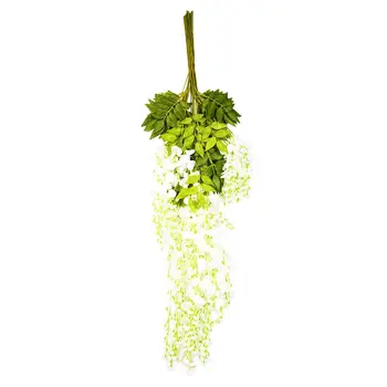 

Silk Wisteria Vines 12pcs 105cm Artificial Wisteria Flower Garlands for Wedding Photography Christmas Home Decorations