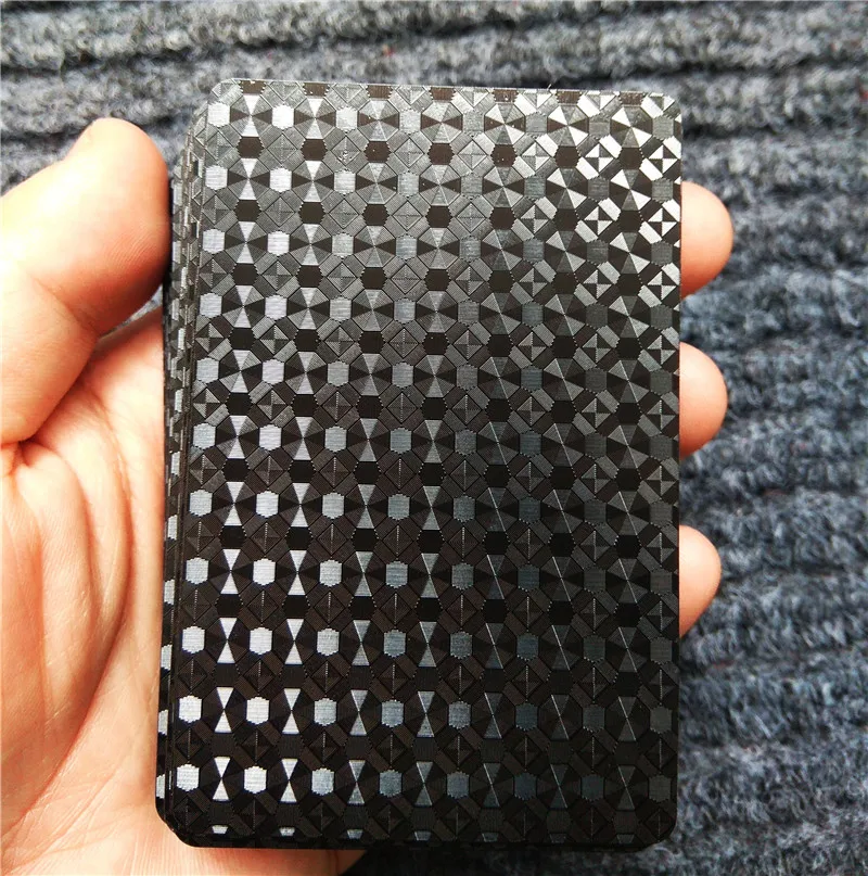 54 шт. Водонепроницаемый черный пластик коллекция игральных карт черный бриллиант покерные карты креативный подарок стандартные игральные карты
