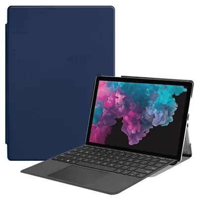 dark blue Чехол-книжка из искусственной кожи для microsoft Surface Pro 6 /5 /4 12,3 дюймов планшет электронная книга противоударный защитный чехол S30 - Цвет: dark blue