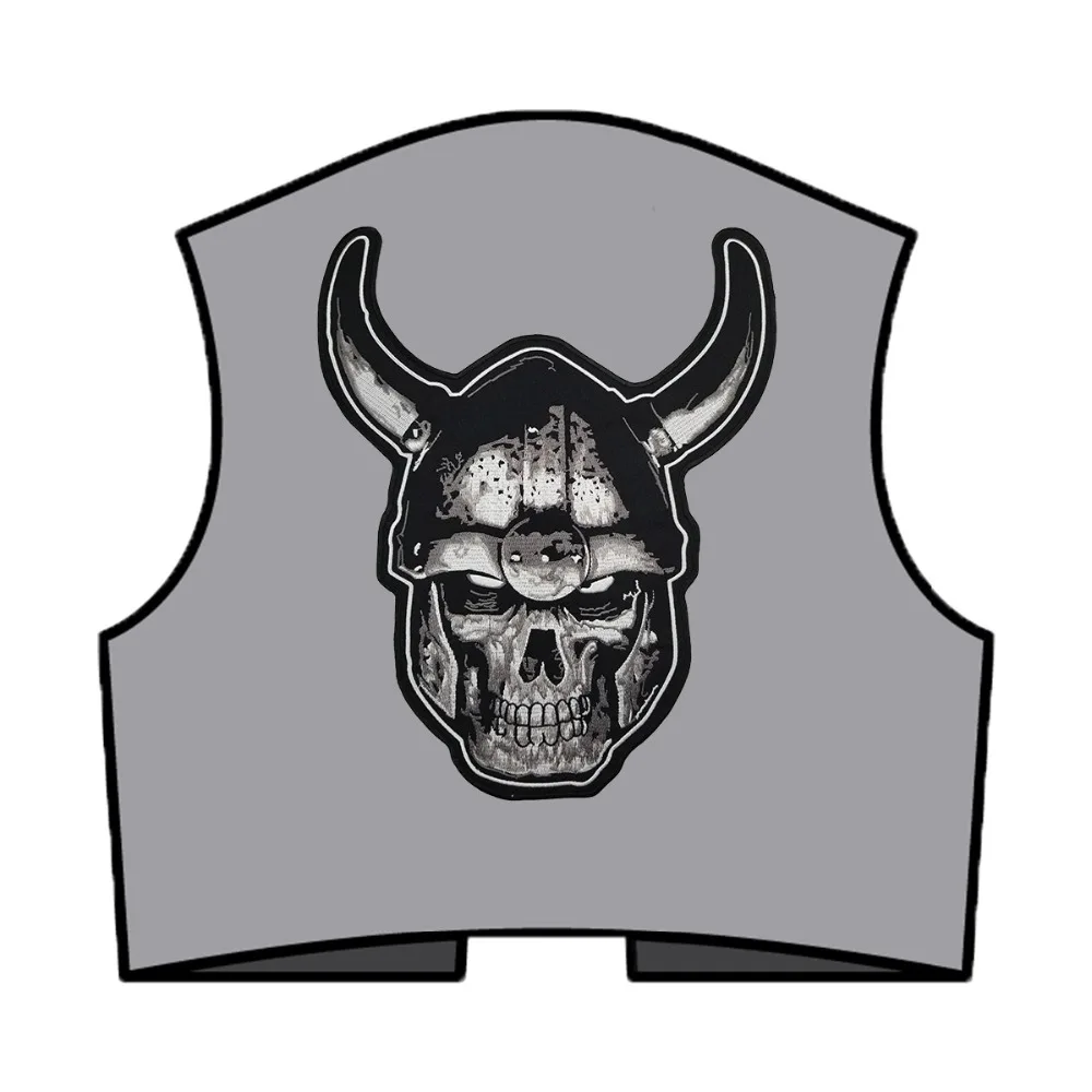 G0605 (5) Warrior Skull Big Sze patch of Jackets Motorcycle Biker Patch