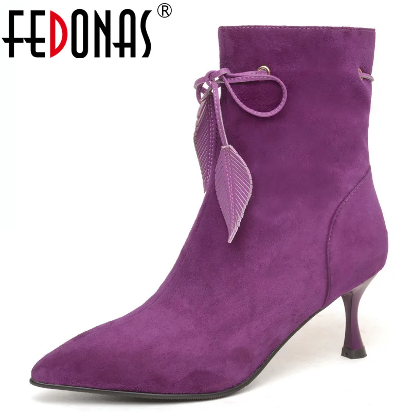 

FEDONAS Brand Women Pointed Toe Wedding Party Shoes Woman High Heels Buterfly-knot Prom Pumps Female Short Ladies Shoes Woman