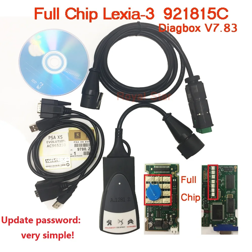 

Lexia 3 pp2000 Diagbox V7.83 PSA XS Evolution For Citroen for Peugeot206 Diagnostic with LEXIA3 FW921815C full chip quick ship