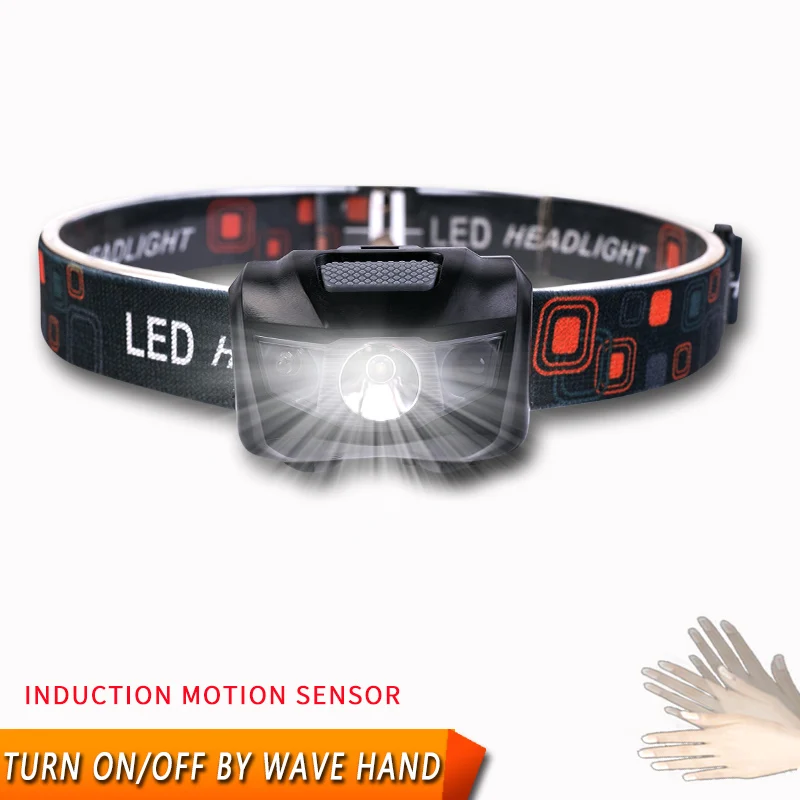 

QINL Inductive LED Headlamp Waterproof Fishing Headlmaps Flashlighting Outdoor Cycling Headlighting Head lamp Torch Lighting AAA