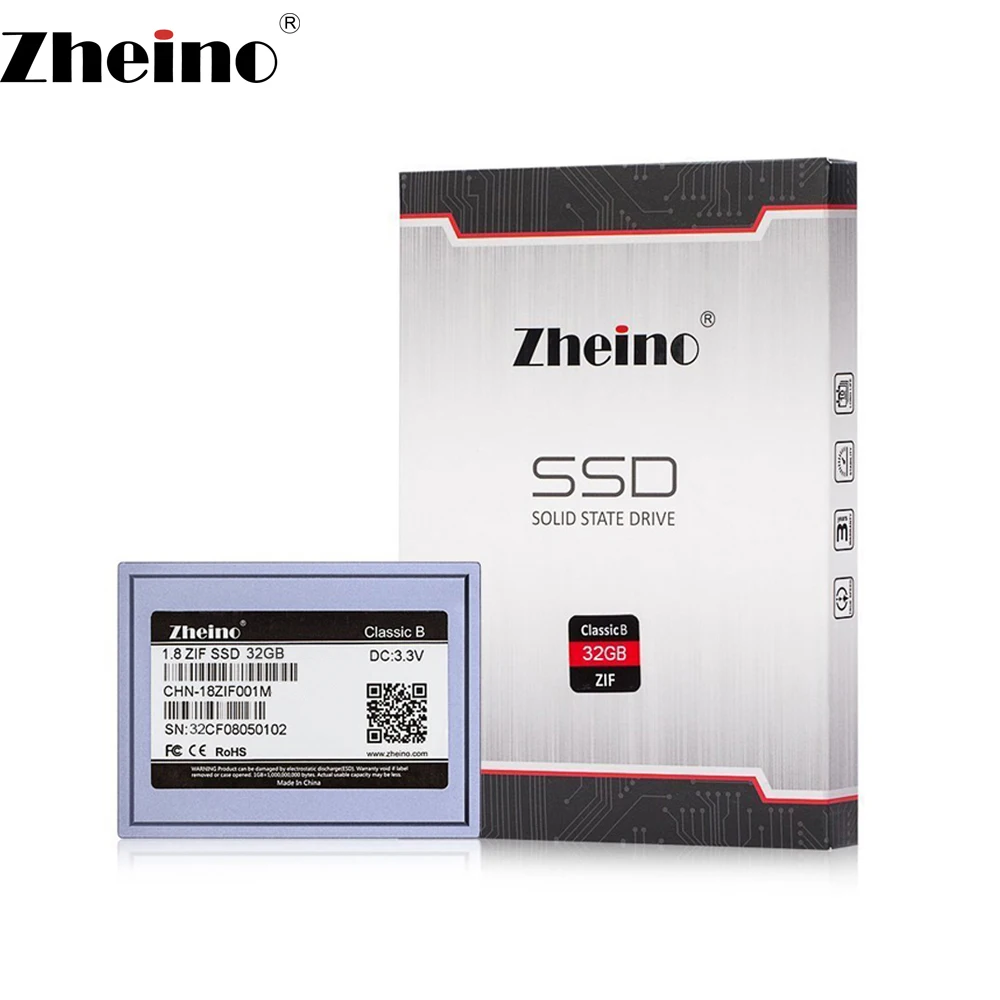Prix Zheino 1.8 pouce ZIF CE 32 gb SSD Interne Disque Solide 2D MLC NAND FLASH 5mm Disque Dur pour Ordinateur Portable lecteur de Musique Portable
