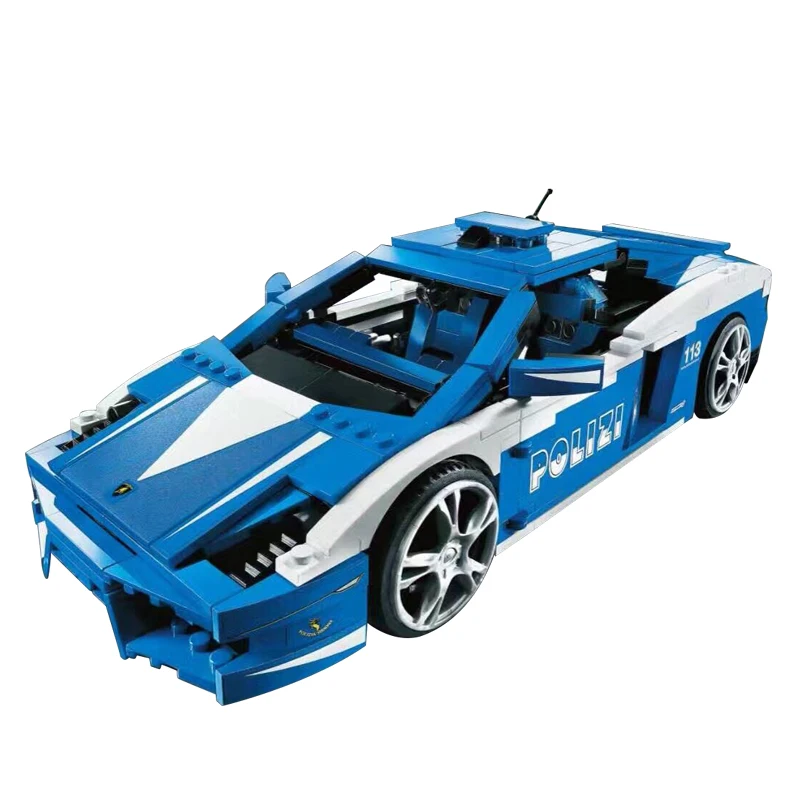 YILE 008 Race The Lamborghiki Police Car LP560 4 8214 Building Blocks ...