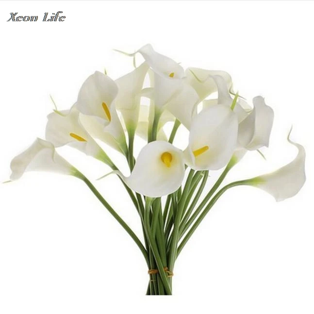 

2017 New Arrival 10pcs Mini Artificial Calla Lily Wedding Flowers Bouquet Calla lily Foam Decor Artificial Flowers For Outdoors