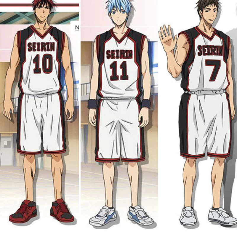 

Kuroko no Basuke SEIRIN Kuroko Tetsuya / Kagami Taiga / Hyuga Junpei Basketball Jersey Cosplay Costume Men's Sports Wear Uniform