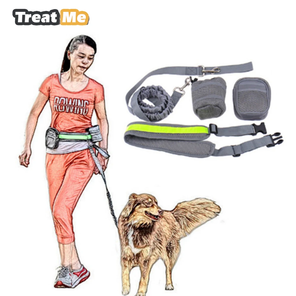 3M Reflective Dog Leash Nylon Waist Leash Snack Pack Set Dogs Leashes