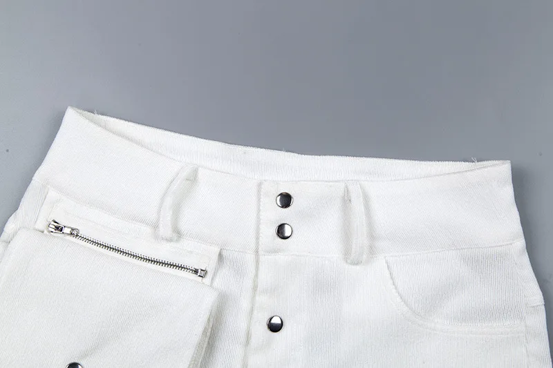 Streetwear Women Detachable Pocket Shorts Casual High Waist Button Big Adjustable Pocket Shorts Straight Shorts Party Shorts winter dresses for women
