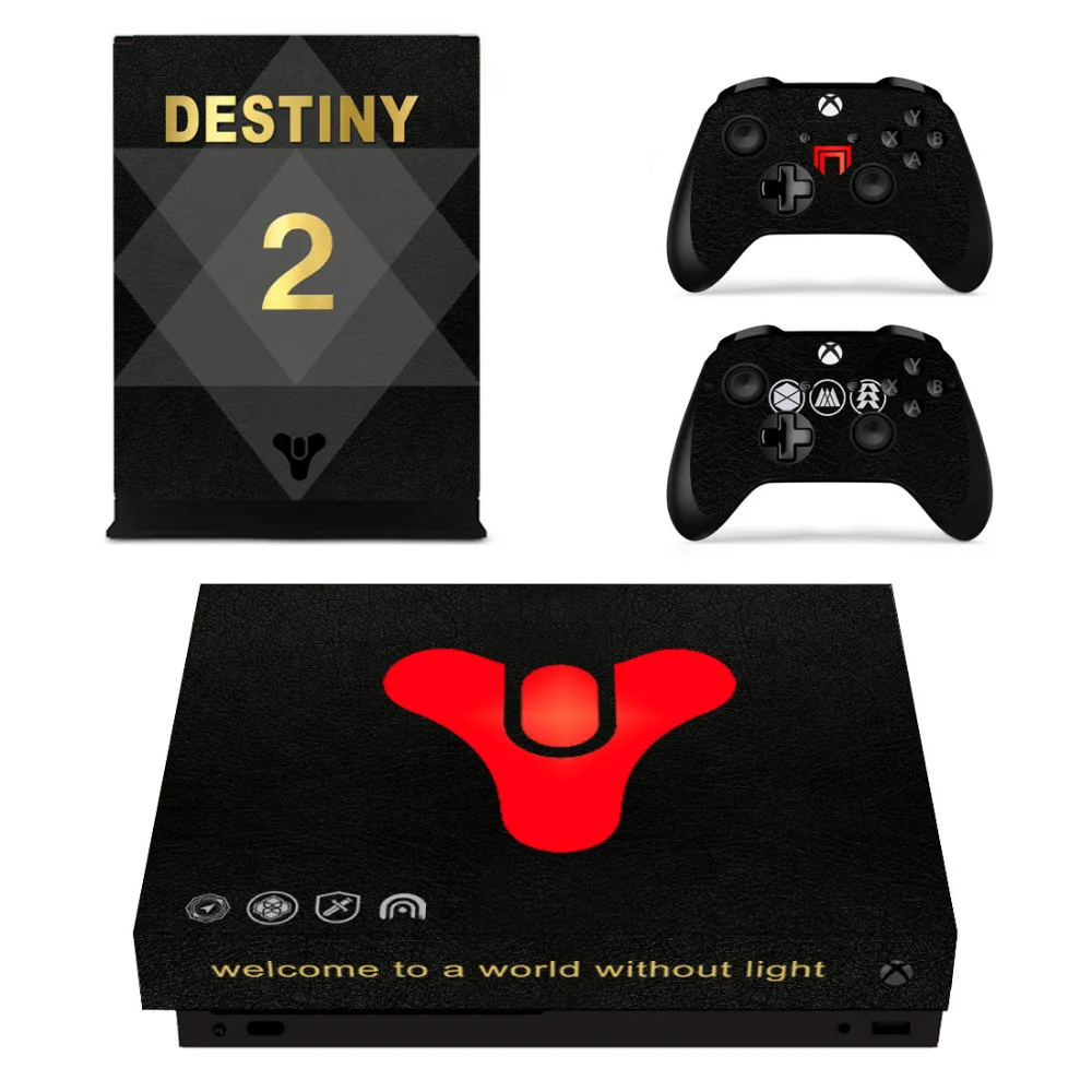 

Game Destiny 2 Skin Sticker Decal For Microsoft Xbox One X Console and Controllers Skins Stickers for Xbox One X Skin Vinyl