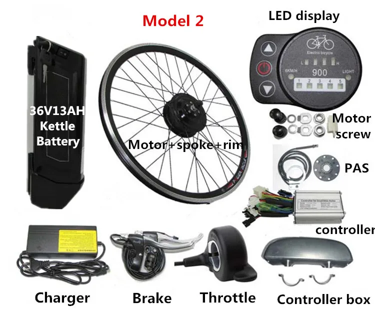 Новое поступление литиевых Батарея E-велосипед conversion kit дешевые цены педаль помочь Электрический велосипед conversion kit - Цвет: Model 2 500w