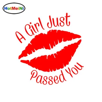 

HotMeiNi Car Styling Decal Sticker Lady's Girl Women Mouths Funny Car Stickers Car Accessories 10.9CM*11.4CM