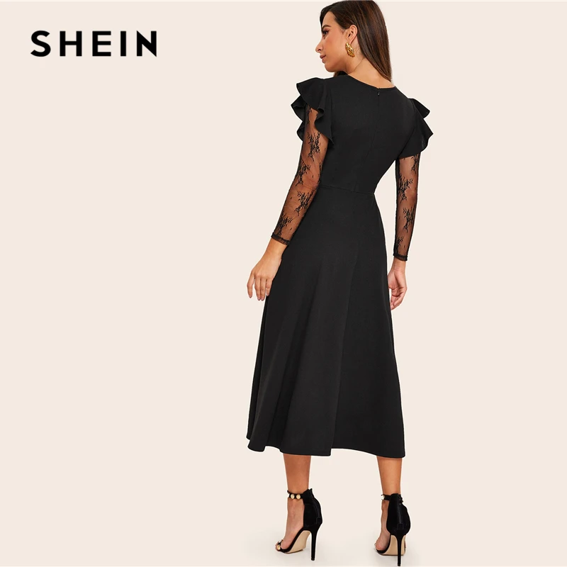 SHEIN متعدد الألوان تعادل عارية الذراعين الاستوائية طباعة الصيف بوهو مثير اللباس المرأة كم كاب صالح ومضيئة العميق V الرقبة البسيطة فساتين