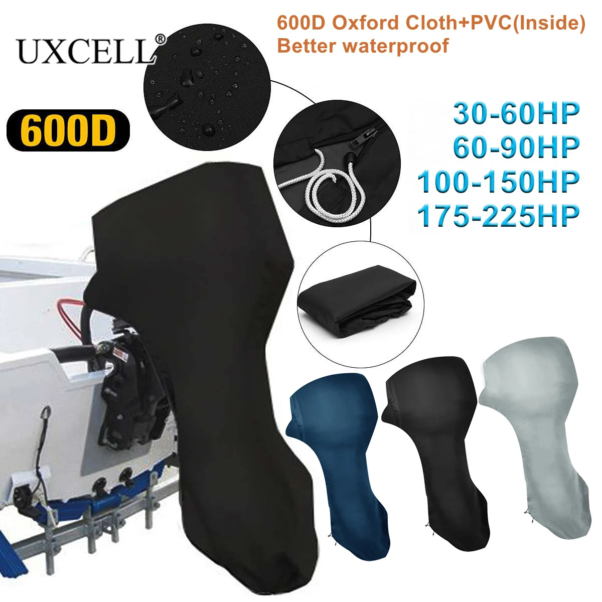 Uxcell Boat Engine Cover Inboard Protection Waterproof 600d Oxford