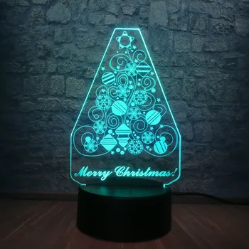

Novelty 3D Christmas Gift LED Night Light RGB Lighting Multicolor Girl Bedroom Table Sleep Lamp Luminaria Kid Toys Home Decor