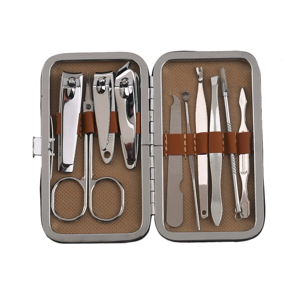 10PCS/Set Stainless Steel Universal Home Office Manicure Set Nail Clippers Cleaner Grooming Kit Nail Care Tool Sets Nails Access 10PCS/Set Stainless Steel Universal Home Office Manicure Set Nail Clippers Cleaner Grooming Kit Nail Care Tool Sets Nails Access